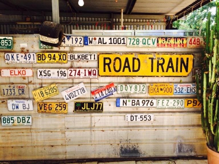 different licence plates that frequent the outback... also from Daly Waters 