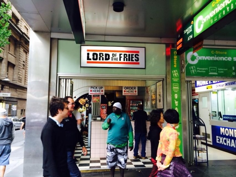 Clever fast food shop name in the heart of downtown Melbourne